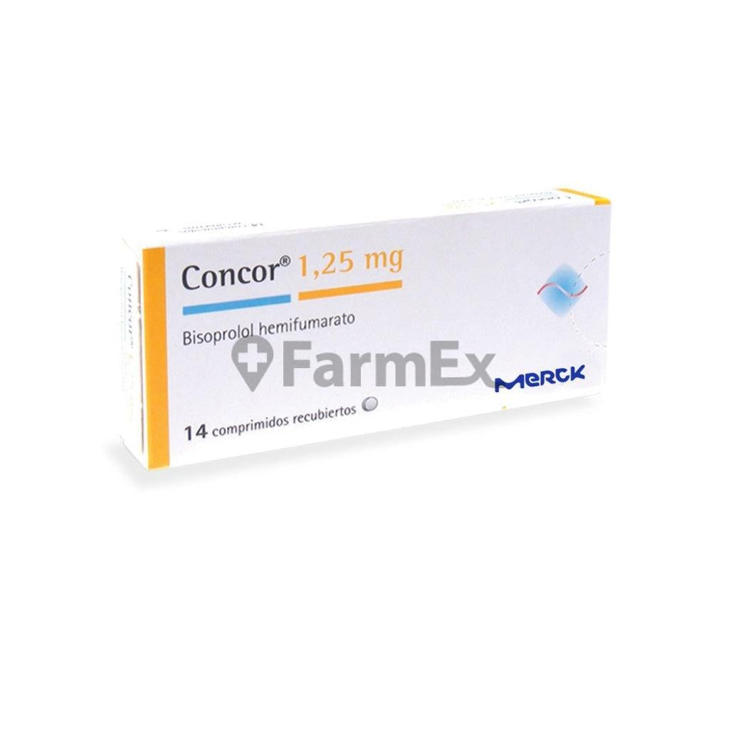 Concor 1,25 mg. x 14 Comprimidos Recubiertos MERCK -SERONO
